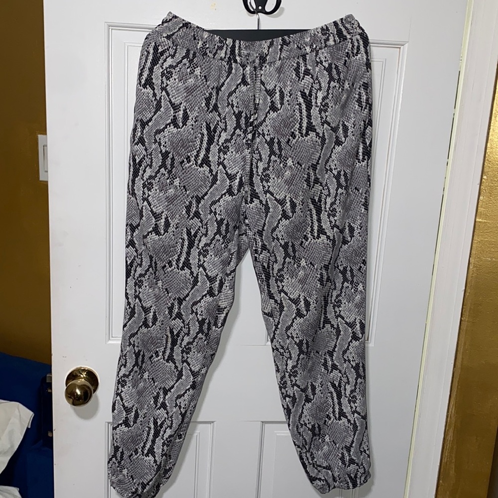 Snake print express jogger trousers